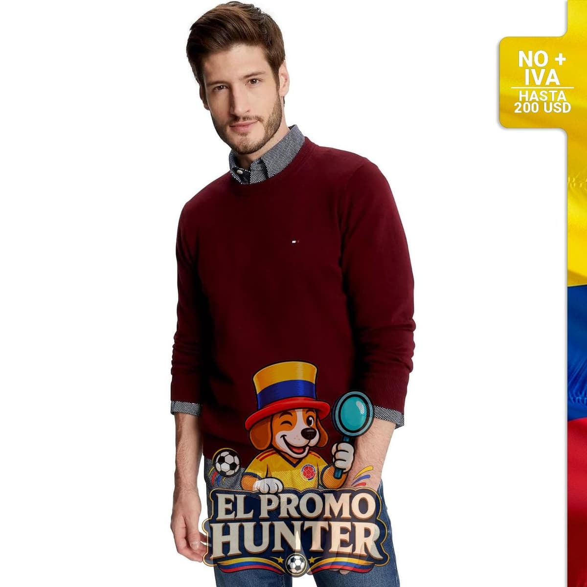 Buzo Tommy Hilfiger para hombre, material de algodón, diseño clásico.