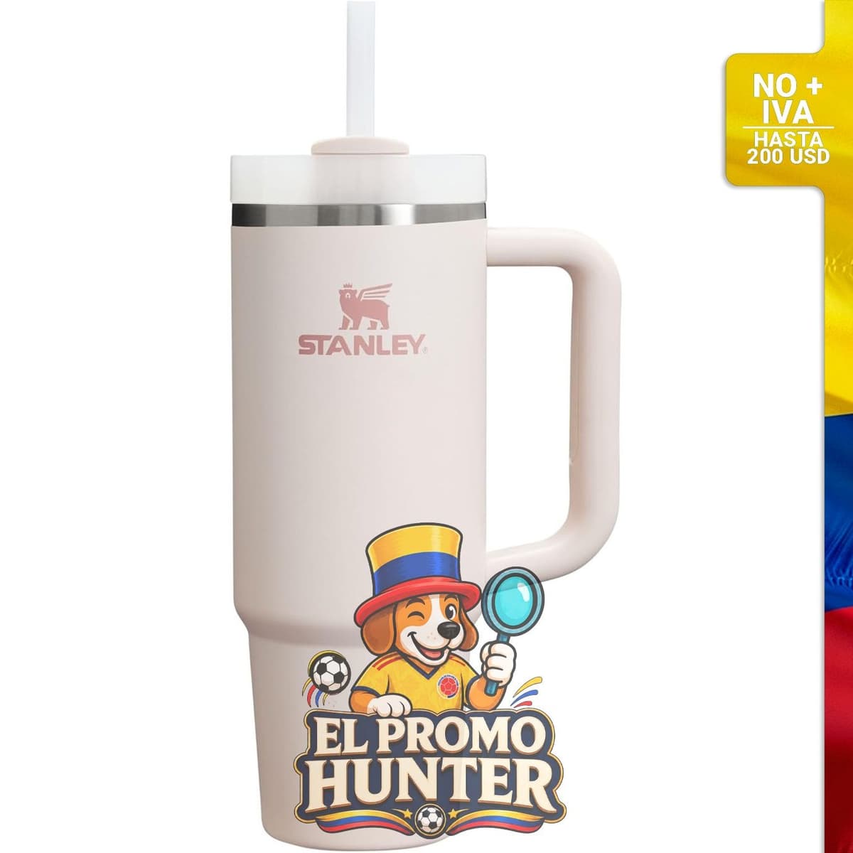Vaso STANLEY Quencher H2.0 de 30 oz (887 ml) en acero inoxidable, con tapa Flowstate de 3 posiciones.