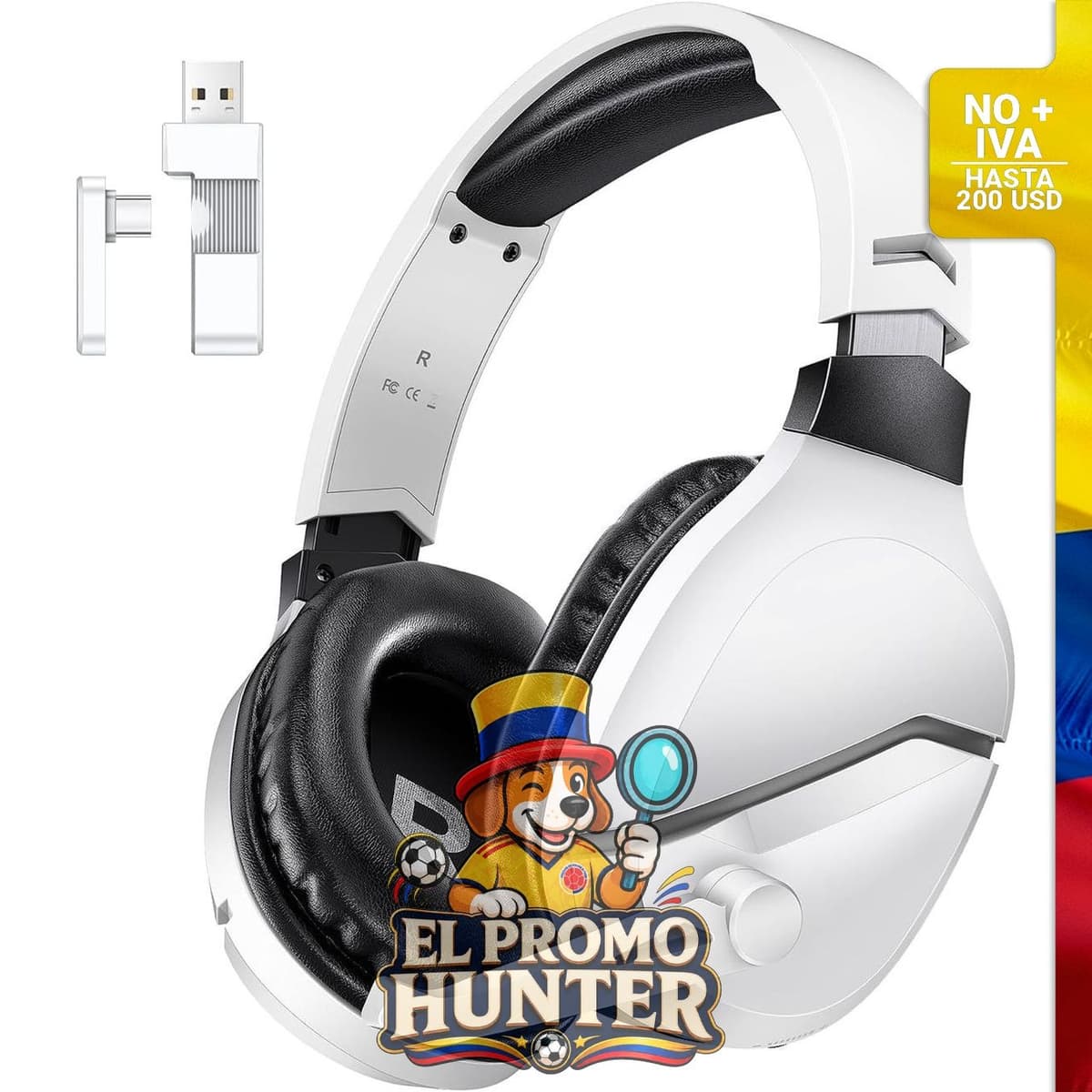 Auriculares inalámbricos WolfLawS para juegos, compatibles con PS5, PS4 y PC, con micrófono y cancelación de ruido.