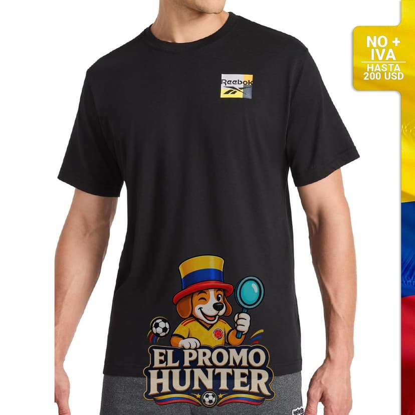 Camiseta de cuello redondo Reebok para hombre.