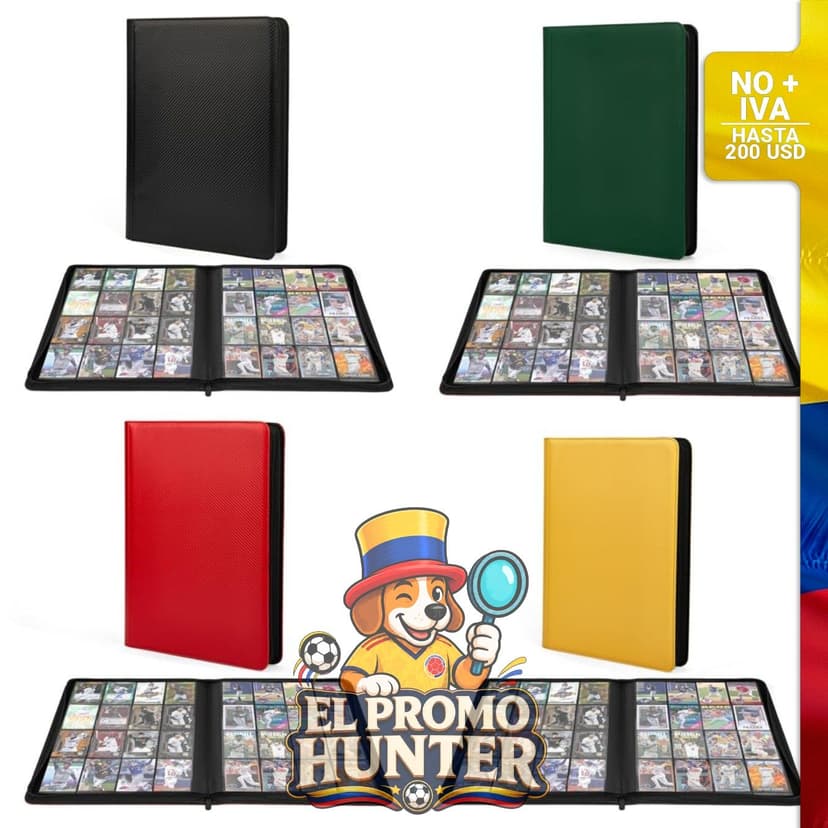 Carpeta prémium para tarjetas coleccionables con más de 1000 bolsillos, álbum de carga lateral sin anillo.