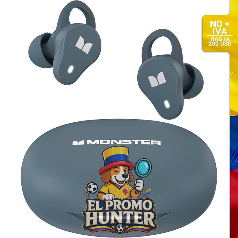 Auriculares inalámbricos Bluetooth Monster N-Lite 210, con micrófono integrado y tiempo de reproducción de 32 horas.